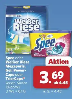 Combi Spee oder Weißer Riese Megaperls, Gel, Power- Caps oder Trio-Caps* aanbieding