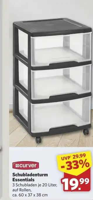 Combi #curver Schubladenturm Essentials aanbieding