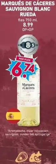 Boon`s Markt MARQUÉS DE CÁCERES SAUVIGNON BLANC RUEDA aanbieding