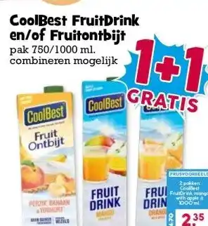 Boon`s Markt CoolBest Fruit Drink en/of Fruitontbijt aanbieding
