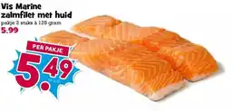 Boon`s Markt Vis Marine zalmfilet met huid pakje 2 stuks à 125 gram aanbieding
