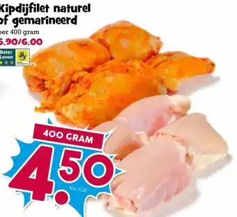 Boon`s Markt Kipdijfilet naturel of gemarineerd aanbieding