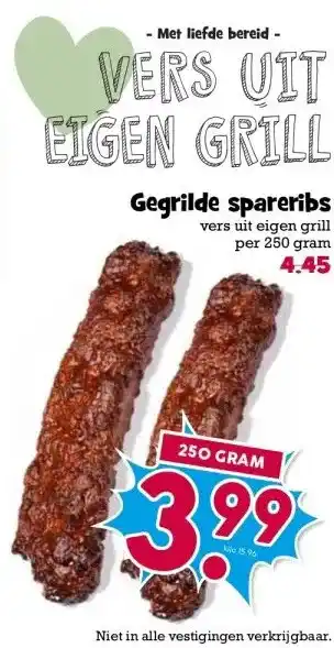 Boon`s Markt Gegrilde spareribs aanbieding