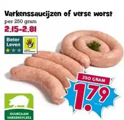 Boon`s Markt Varkenssaucijzen of verse worst aanbieding