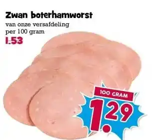 Boon`s Markt Zwan boterhamworst aanbieding