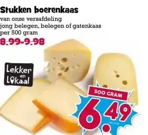 Boon`s Markt Stukken boerenkaas aanbieding