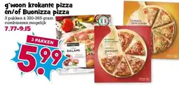 Boon`s Markt g'woon krokante pizza en/of Buonizza pizza aanbieding