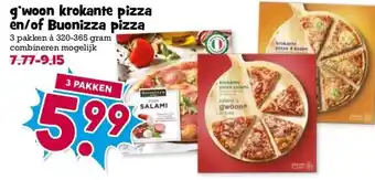 Boon`s Markt g'woon krokante pizza en/of Buonizza pizza aanbieding