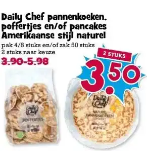 Boon`s Markt Daily Chef pannenkoeken. poffertjes en/of pancakes Amerikaanse stijl naturel aanbieding