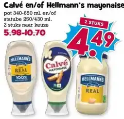Boon`s Markt Calvé en/of Hellmann's mayonaise aanbieding