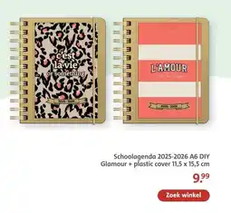 Bruna Schoolagenda 2025-2026 A6 DIY Glamour + plastic cover aanbieding