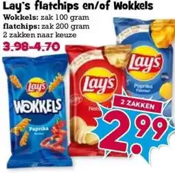 Boon`s Markt Lay's flatchips en/of Wokkels aanbieding