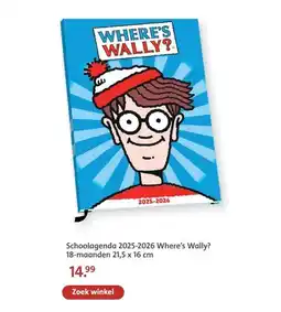 Bruna Schoolagenda 2025-2026 Where's Wally? 18-maanden aanbieding