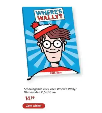 Bruna Schoolagenda 2025-2026 Where's Wally? 18-maanden aanbieding