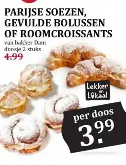 Boon`s Markt PARIJSE SOEZEN, GEVULDE BOLUSSEN OF ROOMCROISSANTS aanbieding