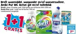 Boon`s Markt Dreft wasmiddel, waspoeder en/of wasverzachter, Ambi Pur WC Active gel en/of toiletblok aanbieding