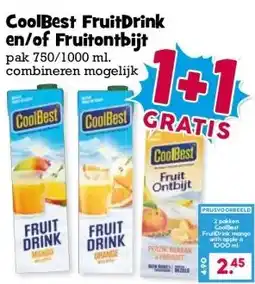 Boon`s Markt CoolBest Fruit Drink en/of Fruitontbijt aanbieding