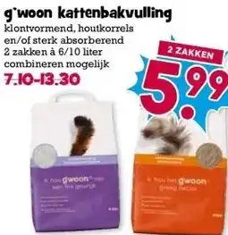 Boon`s Markt g'woon kattenbakvulling aanbieding