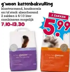 Boon`s Markt g'woon kattenbakvulling aanbieding