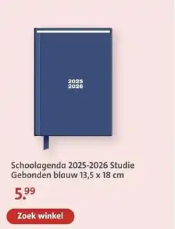 Bruna Schoolagenda 2025-2026 Studie Gebonden blauw aanbieding