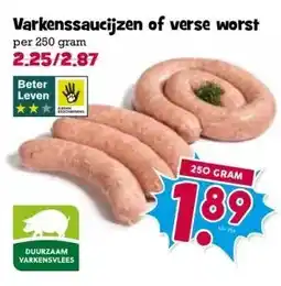 Boon`s Markt Varkenssaucijzen of verse worst aanbieding