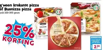 Boon`s Markt g'woon krokante pizza of Buonizza pizza aanbieding