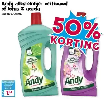 Boon`s Markt Andy allesreiniger vertrouwd of lotus & acacia aanbieding