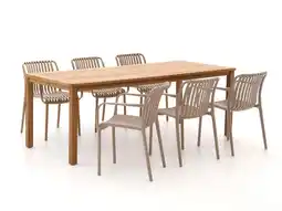 Kees Smit Forza Cali/Liverpool 210cm dining tuinset 7-delig stapelbaar aanbieding