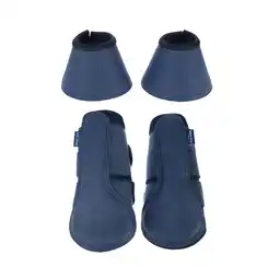 Zooplus Voordeelset: Nomad Tales 2 beenkappen & 2 hoefschoenen van imitatieleer, marineblauw maat. S Paard aanbieding