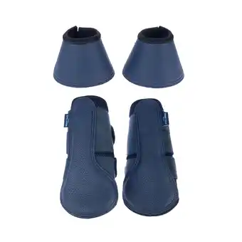 Zooplus Voordeelset: Nomad Tales 2 beenkappen & 2 hoefschoenen van imitatieleer, marineblauw maat. S Paard aanbieding