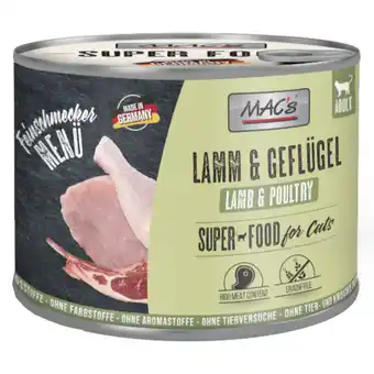 Zooplus Voordeelpakket MAC's Cat Fijnproever 24 x 200 g Kattenvoer - Lam & Gevogelte aanbieding