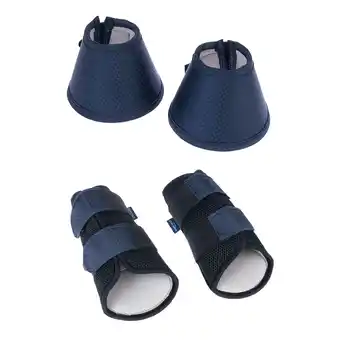 Zooplus Voordeelset: Nomad Tales 2 beenkappen & 2 hoefschoenen van elastaan, marineblauw maat. S Paard aanbieding