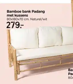 Xenos Bamboe bank Padang met kussens aanbieding