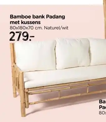 Xenos Bamboe bank Padang met kussens aanbieding