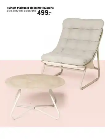 Xenos Tuinset Malaga 8-delig met kussens aanbieding