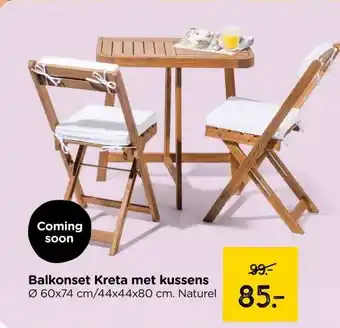 Xenos Balkonset Kreta met kussens aanbieding