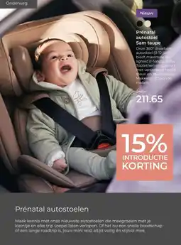 Prenatal Prénatal autostoel Sam taupe aanbieding