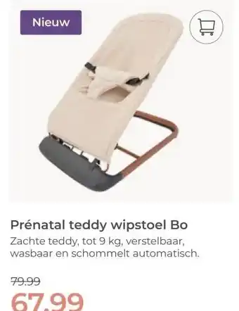 Prenatal Prénatal teddy wipstoel Bo aanbieding
