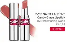 Pour Vous YVES SAINT LAURENT Candy Glaze Lipstick Bv. Showcasing Nude aanbieding