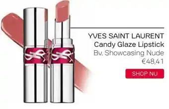 Pour Vous YVES SAINT LAURENT Candy Glaze Lipstick Bv. Showcasing Nude aanbieding
