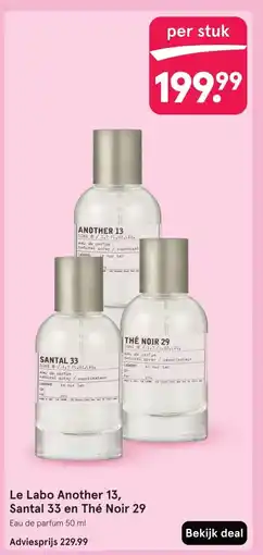 Etos Le Labo Another 13, Santal 33 en Thé Noir 29 aanbieding