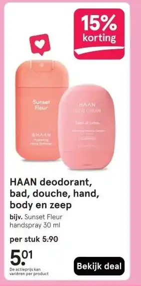 Etos HAAN deodorant, bad, douche, hand, body en zeep aanbieding