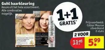 Kruidvat Guhl Haarkleuring 1+1 Gratis aanbieding