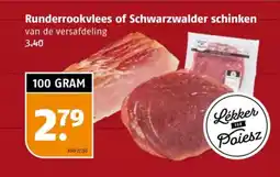 Poiesz Runderrookvlees of Schwarzwalder schinken aanbieding