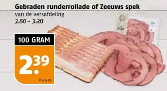 Poiesz Gebraden runderrollade of Zeeuws spek aanbieding