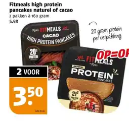Poiesz Fitmeals high protein pancakes naturel of cacao aanbieding