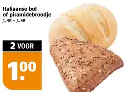 Poiesz Italiaanse bol of piramidebroodje aanbieding