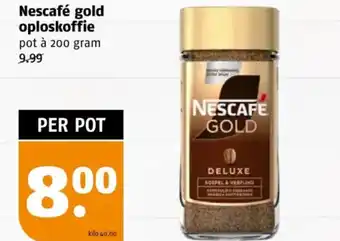 Poiesz Nescafé gold oploskoffie aanbieding