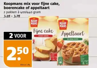 Poiesz Koopmans mix voor fijne cake, boerencake of appeltaart aanbieding