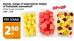 Poiesz Ananas, mango of watermeloen blokjes aanbieding